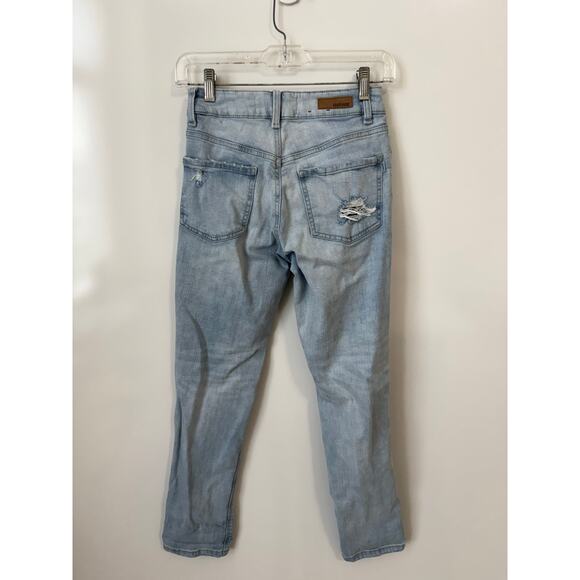 Garage Stretch Distressed Jeans Light Wash Size 00 - Picture 2 of 5